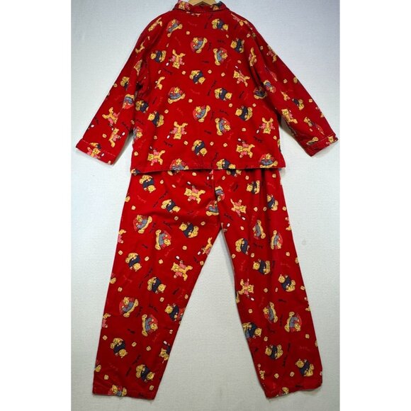 Simple Pleasures Womens Teddy Bear Flannel Pajama Set Size 2X Red Cozy - Picture 13 of 16
